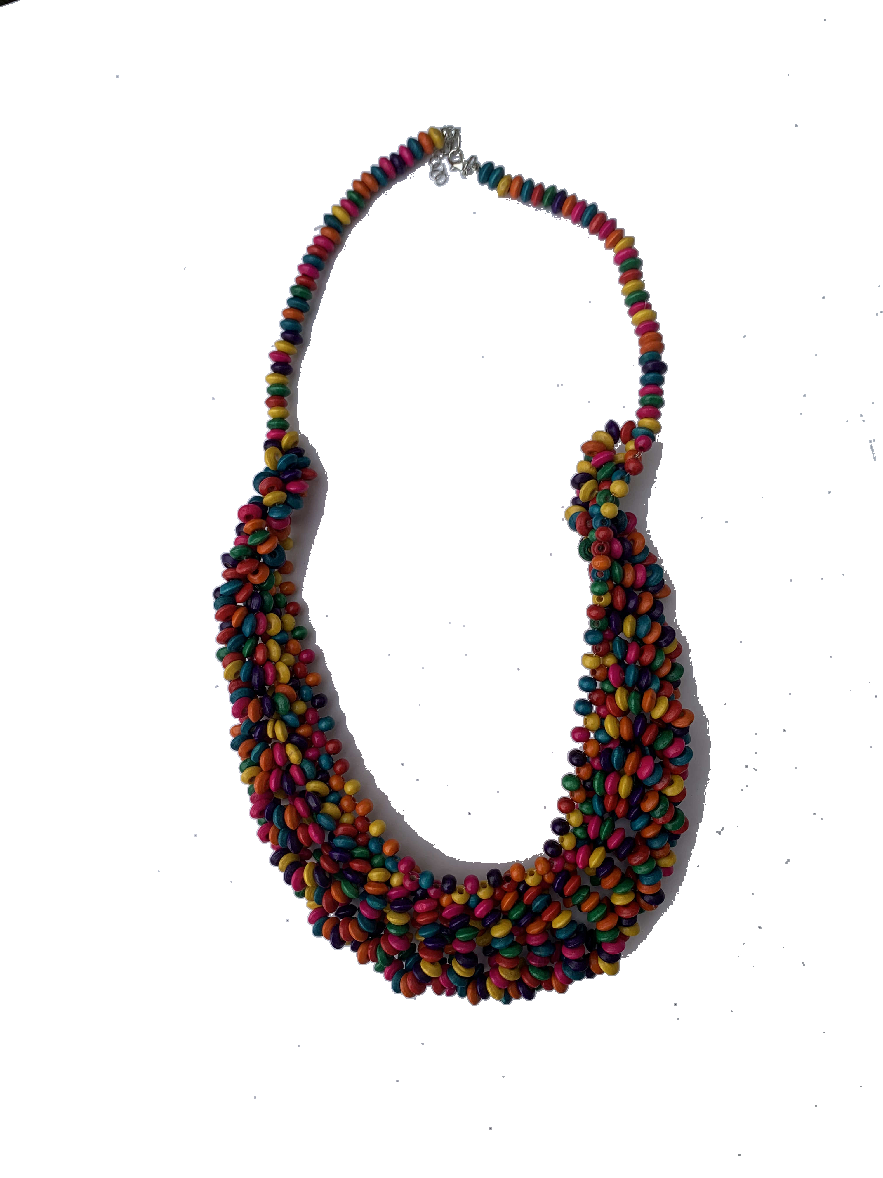 Mpraeso Golden Mesh — handmade gold, brass, mesh beaded multi-strand necklace by Rama, Ghana, Duncan BC
