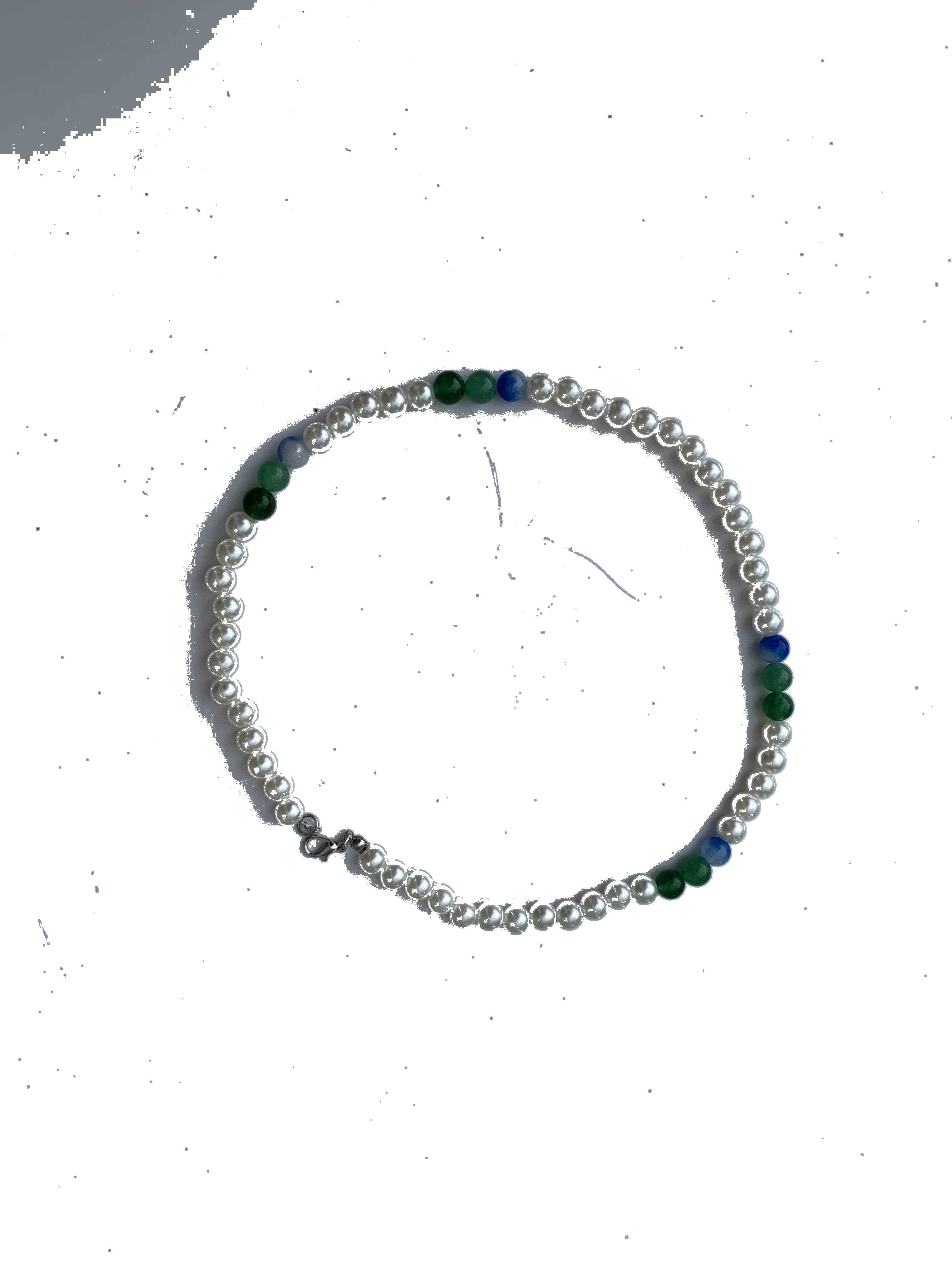 Daboya Pearl Bracelet — handmade white, pearl, multicolor beaded bracelet by Rama, Ghana, Duncan BC